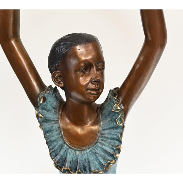 French Bronze Ballet Dancer Figurine For Sale - Image 3 of 10