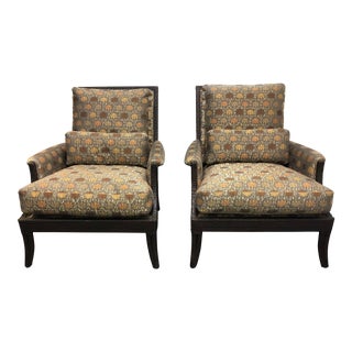Pair of McGuire Lounge Chairs For Sale
