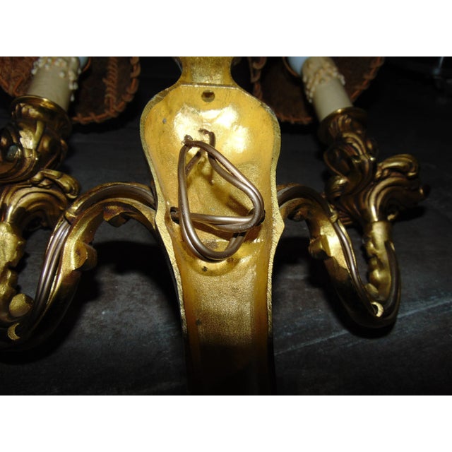 Mid-Century Art Deco Brass Sconce For Sale - Image 9 of 11