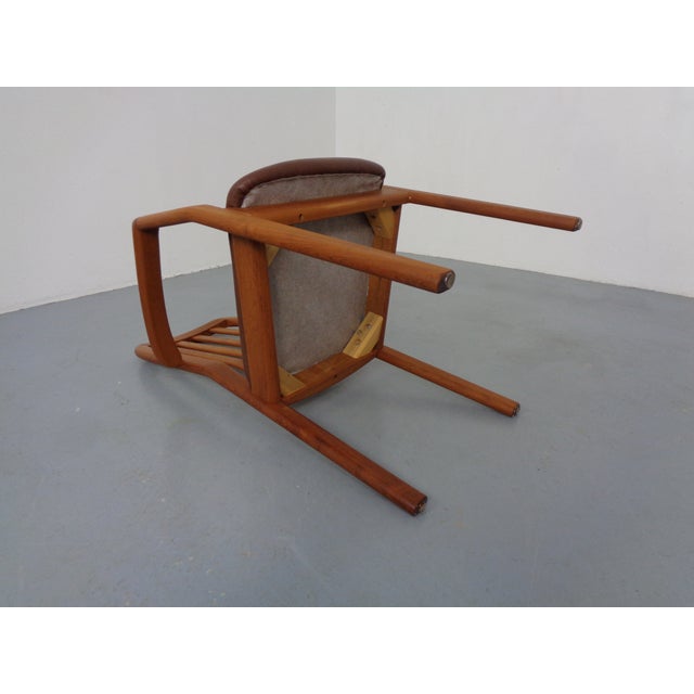 Danish Teak and Leather Armchair from Dyrlund, Denmark, 1970s For Sale - Image 11 of 16