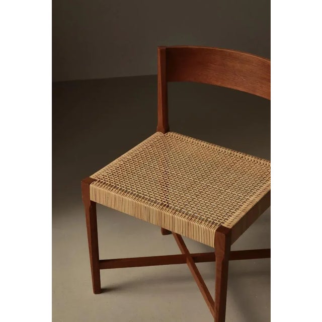 Danish Modern Dining Chairs in Oak & Rattan Cane attributed to Ilse & Ove Six for Uldum Møbelfabrik, 1960s, Set of 4 For Sale - Image 17 of 18