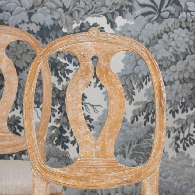 Set of Four 18th C. Swedish Gustavian 'Model' Chairs in Original Paint For Sale In Wichita - Image 6 of 17