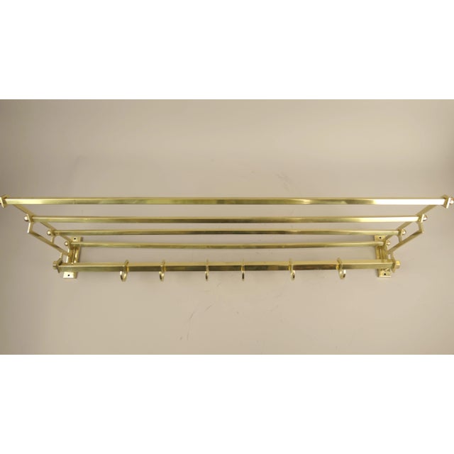 Metal Vintage Viennese Brass Wall Shelf, 1920s For Sale - Image 7 of 9