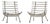 Set of White Rib Chairs in Metal and Brass, Brazil, 1950s For Sale