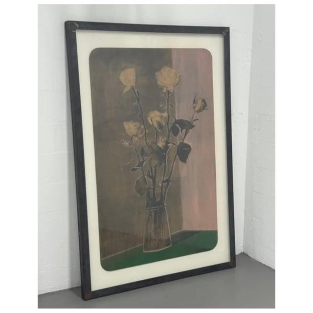 Robert Bery, Large Oil Painting and Emulsion on Wood Robert Bery Hungarian Israeli Modernist For Sale - Image 13 of 15