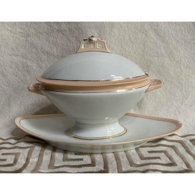 19th Century French Porcelain Tureen With Underliner For Sale - Image 9 of 12