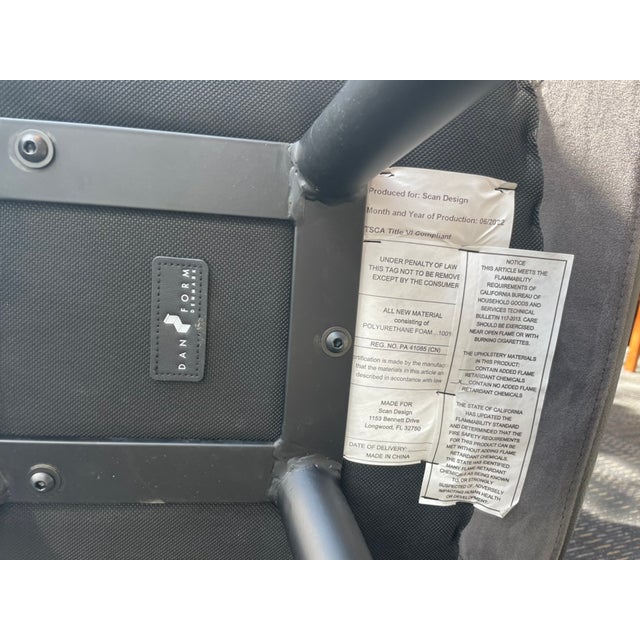 2022, Scan Design, Orion Dining Chair, Alu Grey Velvet & Vintage Grey Eco-Pele For Sale - Image 4 of 11