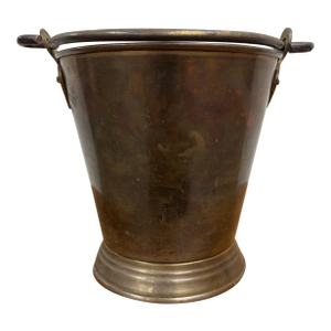 Vintage Brass Bucket Balti With Swinging Adjustable Brass Handle