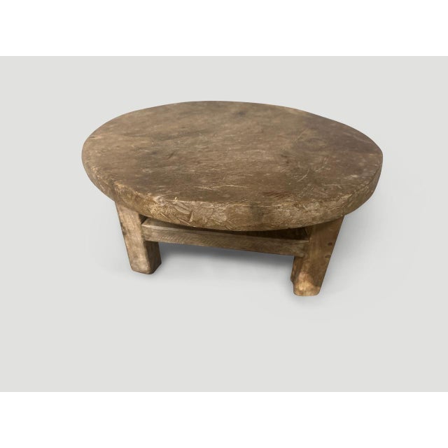 Antique Round Side Table or Stool For Sale - Image 4 of 5