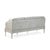 French Tereza Tufted Settee Bench - Dove Gray Linen / Dove Gray Painted Frame For Sale - Image 3 of 5