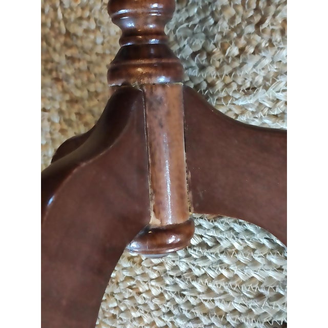 Vintage Chippendale Mahogany Tripod Wine Table For Sale - Image 6 of 8
