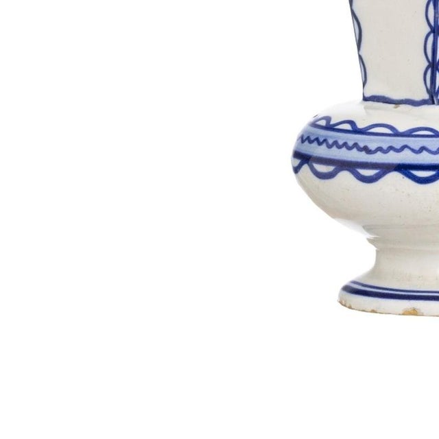 19th Century Earthenware Jug with Scalloped Rim For Sale - Image 3 of 6