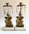 Brass Pair of Antique Brass Victorian Girandole Candlesticks With Marble Base & Prisms For Sale - Image 8 of 12