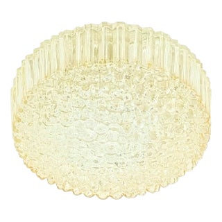 Mid-Century Modern Amber Bubble Glass Flush Mount by Helena Tynell for Limburg, 1970s For Sale