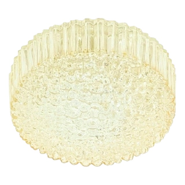 Mid-Century Modern Amber Bubble Glass Flush Mount by Helena Tynell for Limburg, 1970s For Sale