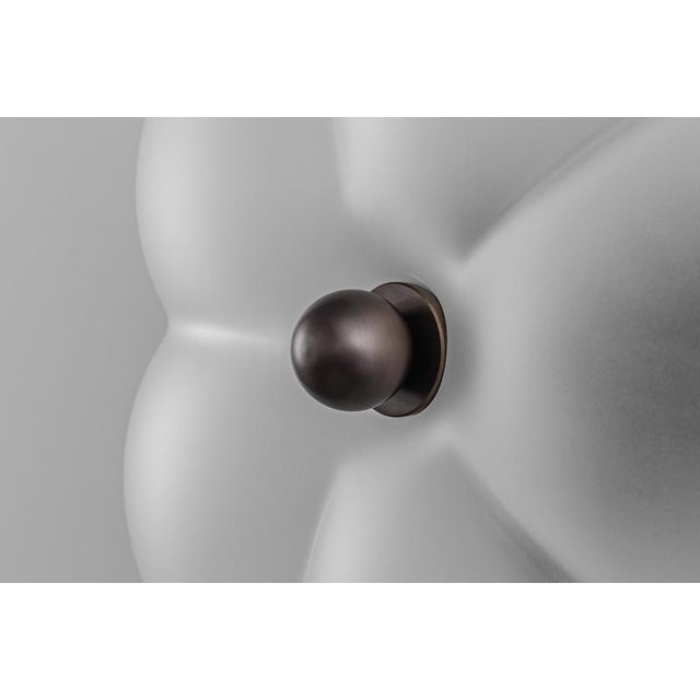 Hana MD Flush Mount in Borosilicate Glass & Brass Finish by Schwung For Sale - Image 14 of 18