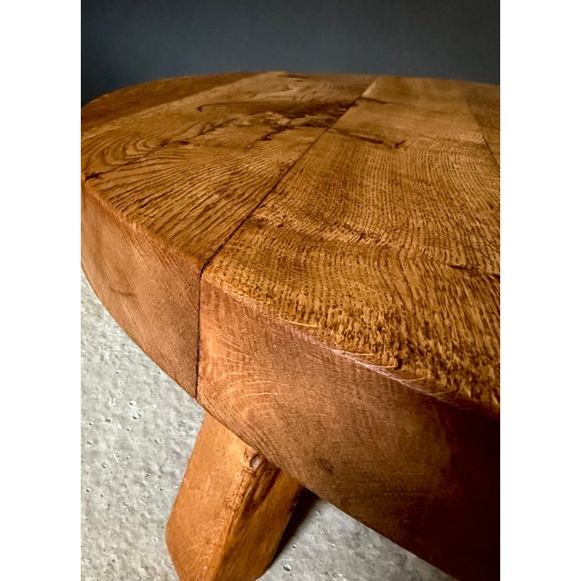 Brutalist Oak Coffee Table, Belgium, 1960s For Sale - Image 18 of 18