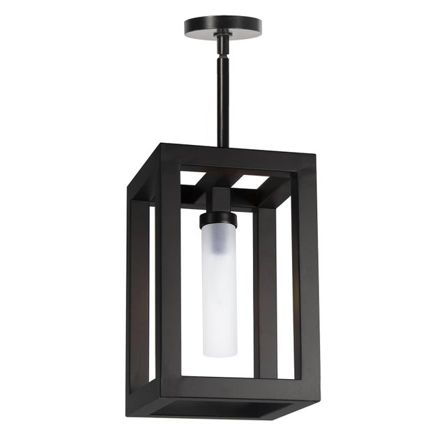 Black Regina Andrew Montecito Iron Outdoor Lantern, Black, Small For Sale - Image 8 of 8