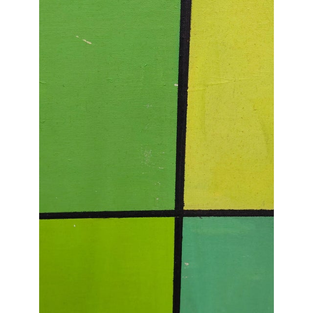 Framed Signed Untitled 1974 Geometric Painting Attributed to Ludwig Sander For Sale - Image 11 of 13