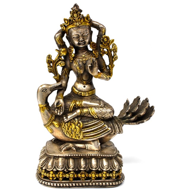 Antique Tibetan Tara With Recumbent Goose For Sale - Image 13 of 13