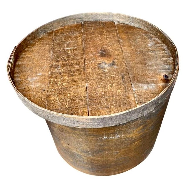 Vintage Steambent Wood Cheese Storage Box For Sale - Image 9 of 11
