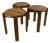Vintage Pine Stools, 1970s, Set of 3 For Sale