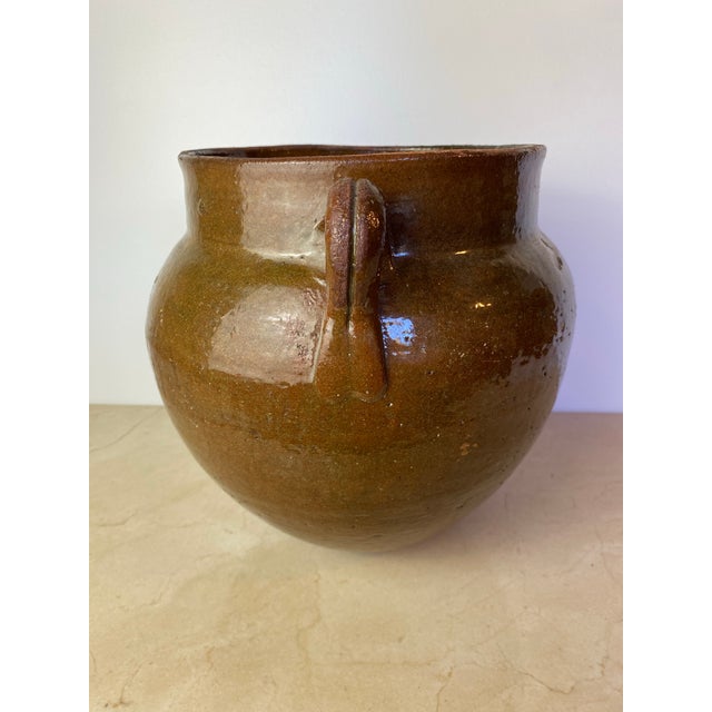 Antique French Glazed Terracotta Confit Pot, Southwest France For Sale - Image 4 of 12
