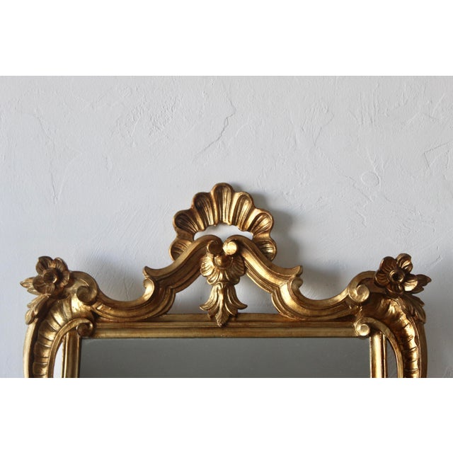 Rococo Italian Rococo Style Gilt Molded Wall Mirror For Sale - Image 3 of 15