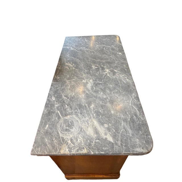 Mid 19th Century French Louis Philippe Walnut Marble Top Dresser For Sale - Image 4 of 10
