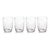 Pescara 4-Piece Set White Dot Tumbler Glasses, Clear For Sale In Los Angeles - Image 6 of 6