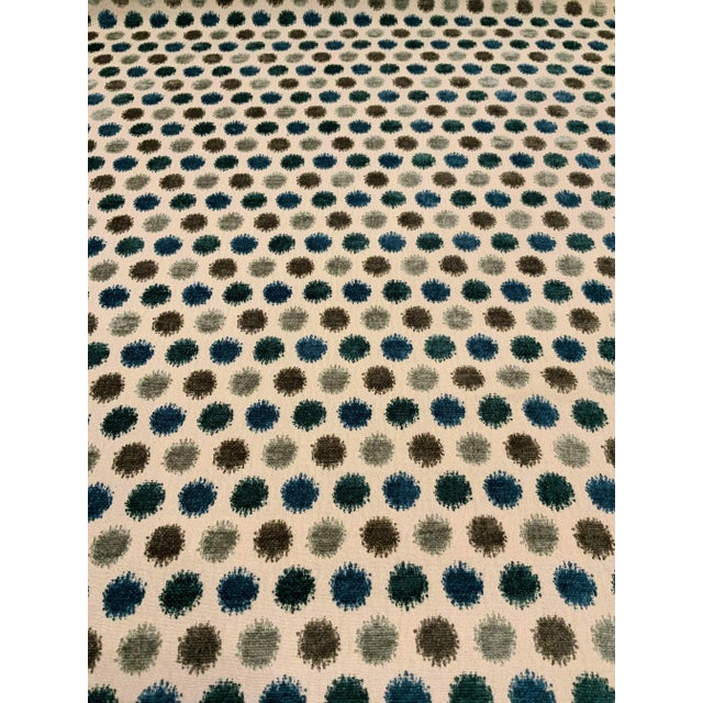 Kravet Design: 35705-1635 Modern Blue Cut Dot Chenille Designer Fabric - 18.5 Yards For Sale