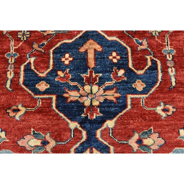 Fine Kazak Rug 5’9” X 9’4” Red Wool Traditional Hand-Knotted Carpet For Sale - Image 10 of 15