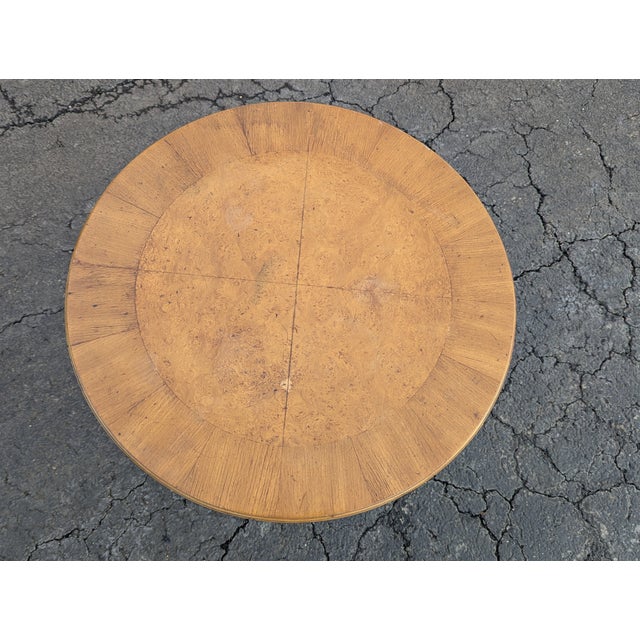 Brown Vintage John Widdicomb Round Fruitwood Side Table For Sale - Image 8 of 8