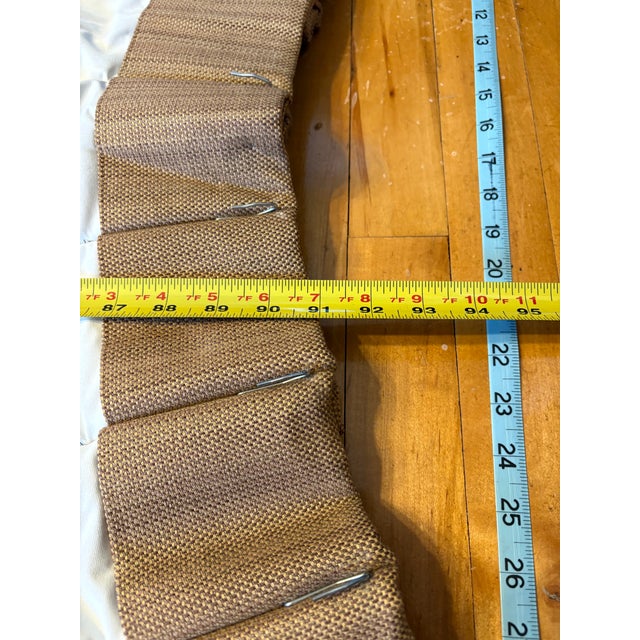Set of 6 Custom Interlined Taupe Drapery Panels With Black Trim – 90” For Sale - Image 15 of 18