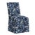 Blue Slipcover Dining Chair in Leopard Blue For Sale - Image 8 of 8