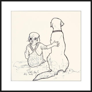 England Minimalism Ink on Paper Drawing For Sale