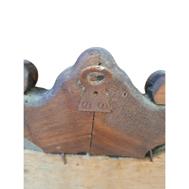 Brown Antique Mirror in Walnut, 1870 For Sale - Image 8 of 11