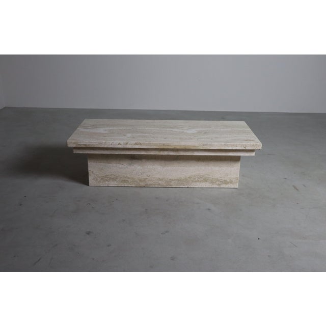Vintage Travertine Coffee Table, Italy, 1970s For Sale - Image 9 of 18