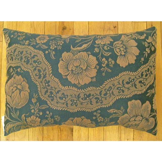Chinoiserie Decorative Vintage Pillow with Floral Chinoiserie For Sale - Image 3 of 4