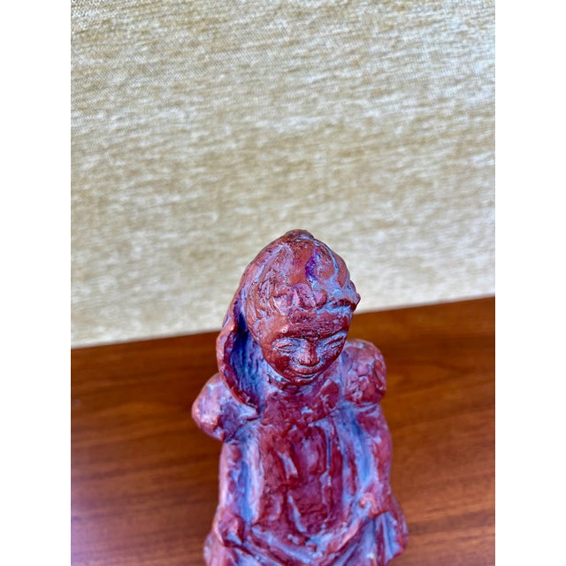 Brown 1970s Austin Production "Dress Up Girl" Brutalist Sculpture. For Sale - Image 8 of 17