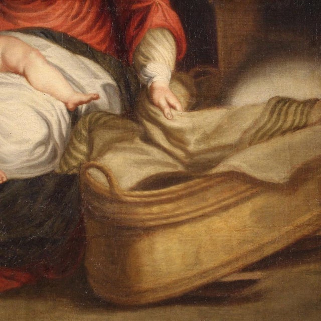 Mid 18th Century Flemish Artist, Holy Family, 1750, Oil on Canvas, Framed For Sale - Image 5 of 17