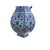 1980s Chinese Blue & White Porcelain Hexagon Lotus Flower Vase For Sale - Image 5 of 14
