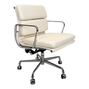 Eames Aluminum Group Soft Pad Management Chair by Herman Miller – Ivory Leather