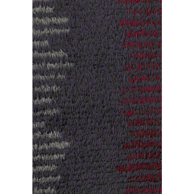 1960s Vintage Swedish Rya Runner, Scandinavian Rug With Serrated Stripes - Rug & Kilim For Sale - Image 5 of 7