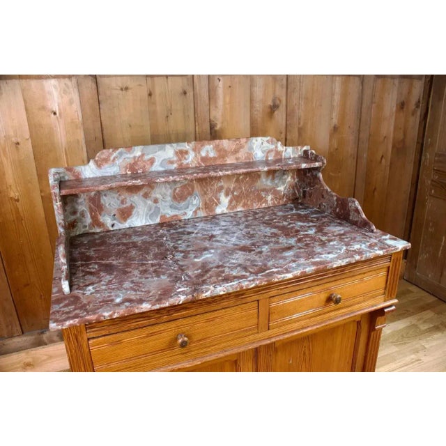 19th Century Wood & Marble Vanity For Sale - Image 3 of 9