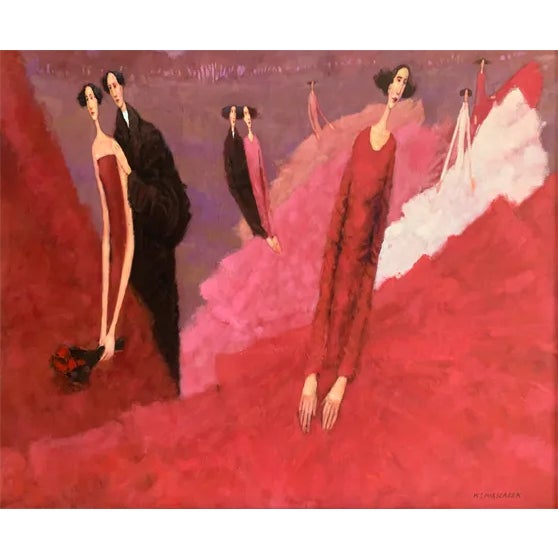 Waldemar Marszałek, A Ball, 2000, Oil on Canvas For Sale