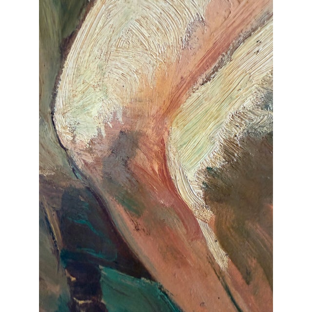 Art Deco Marguerite De Lottis Nude Oil Painting Italian Antique Female Portrait Dated For Sale - Image 3 of 13