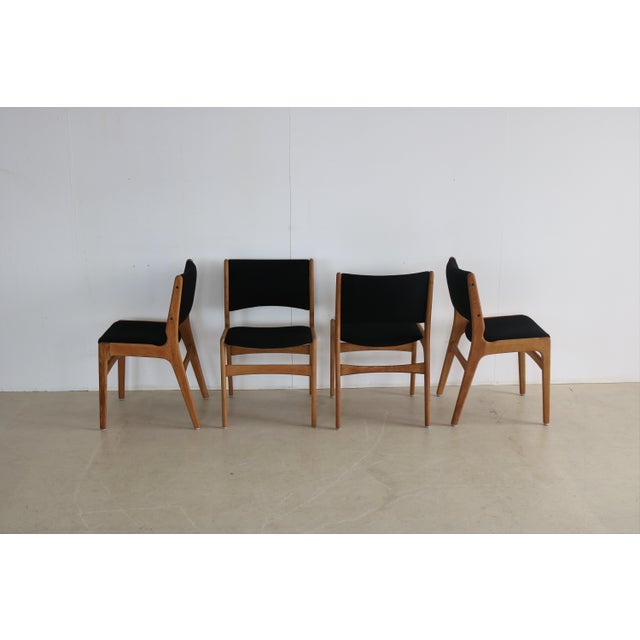 1960s Vintage Dining Chairs in Oak, 1960s, Set of 4 For Sale - Image 5 of 9