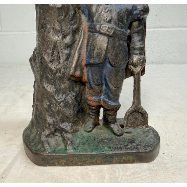 Rare Antique 1901 Cast Iron Captain Kidd Ives, Blodgett & Clapp Still Coin Bank For Sale In New York - Image 6 of 14