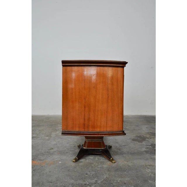Mahogany, Pearwood, Brass & Marbled Back-Lacquered Glass Top Sideboard with Mirror from F.lli Rigamonti Desio, Milano, 1940s For Sale - Image 6 of 18